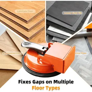 1 Heavy-duty Floor Gap Repair Tool + 3 Buffer Pads, Equipped with Reinforced Iron Suction Cups | Professional Laminate and Vinyl Floor Repair and Installation Tool, Made of Polyvinyl Chloride Material