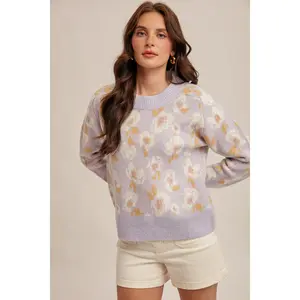 Soft Spring Flowers Sweater