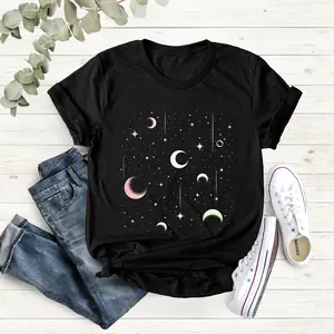 Comfort Colors Celestial Shirt, Moon Graphic T-Shirt, Moon T-Shirts, Moon-Phase Astrology Astronomy, Women Moon Gift Tee, Christmas Gift Her
