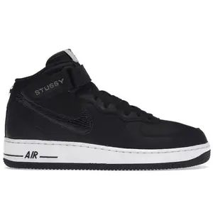 Nike Men's Air Force 1 Mid Stussy Black White, from StockX