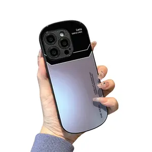 1Arc Gradient Glass Case for iPhone 16 Pro Max 15 Pro 14 13 Simple Premium Sense Protection Cover with Built-in Screen Protector