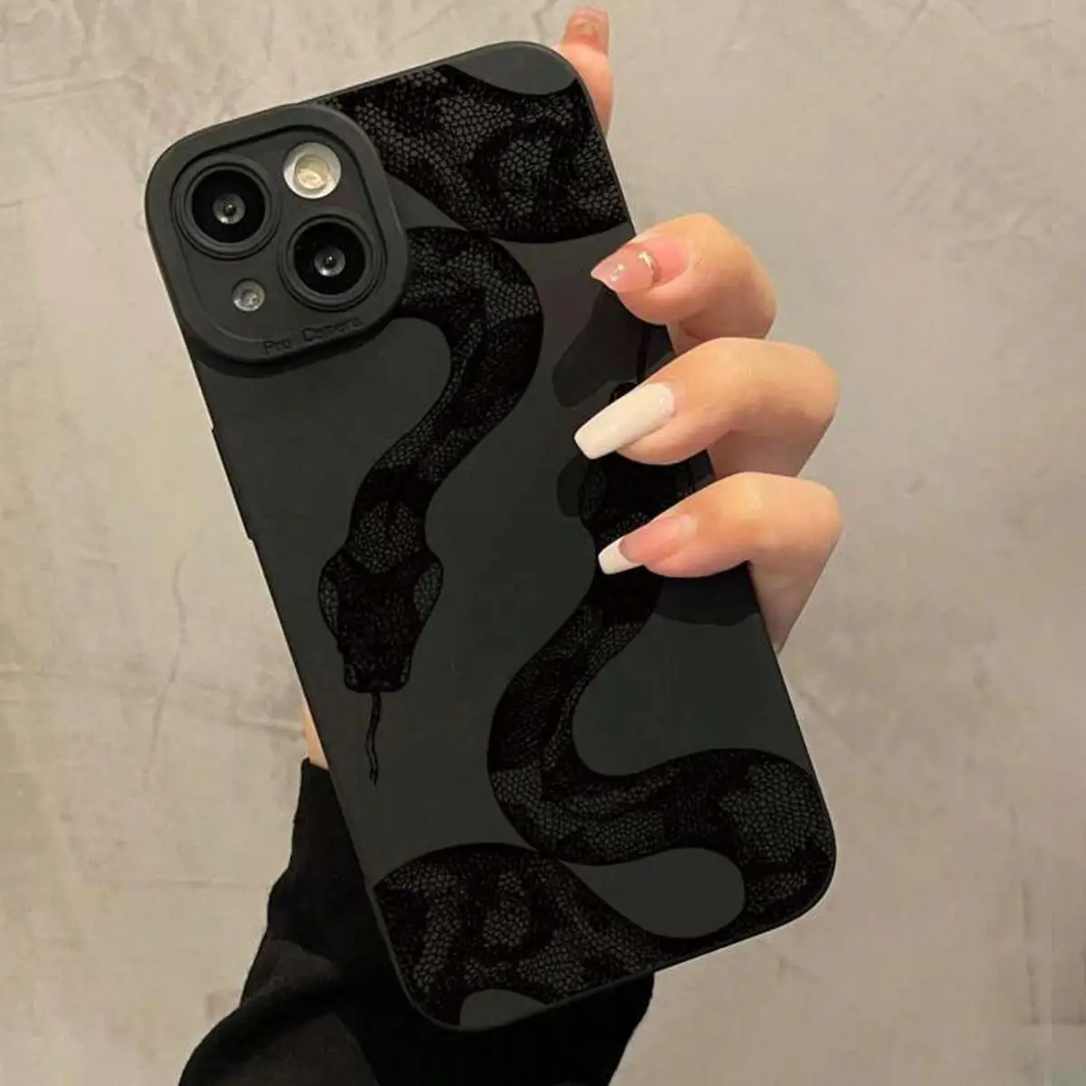 Creative Snake Pattern Phone Case, TPU Full Body Drop-resistant Phone Protector, Decorative Phone Protective Cover Compatible with iPhone X 11 12 13 1