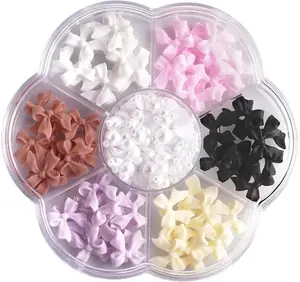 Colorful Bow-Knot Nail Stud Rhinestones Crystal, 3D Bow-Knot Colorful Nail Charms Set, Nail DIY Decoration, Nail Art