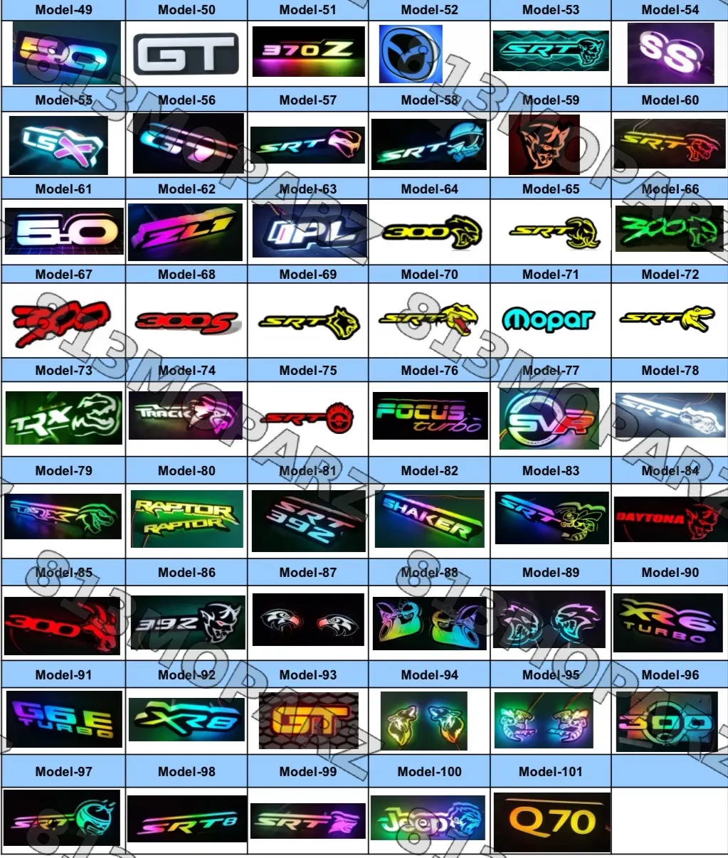 Custom RGB Logo For Any Car Personalized Easy Installation