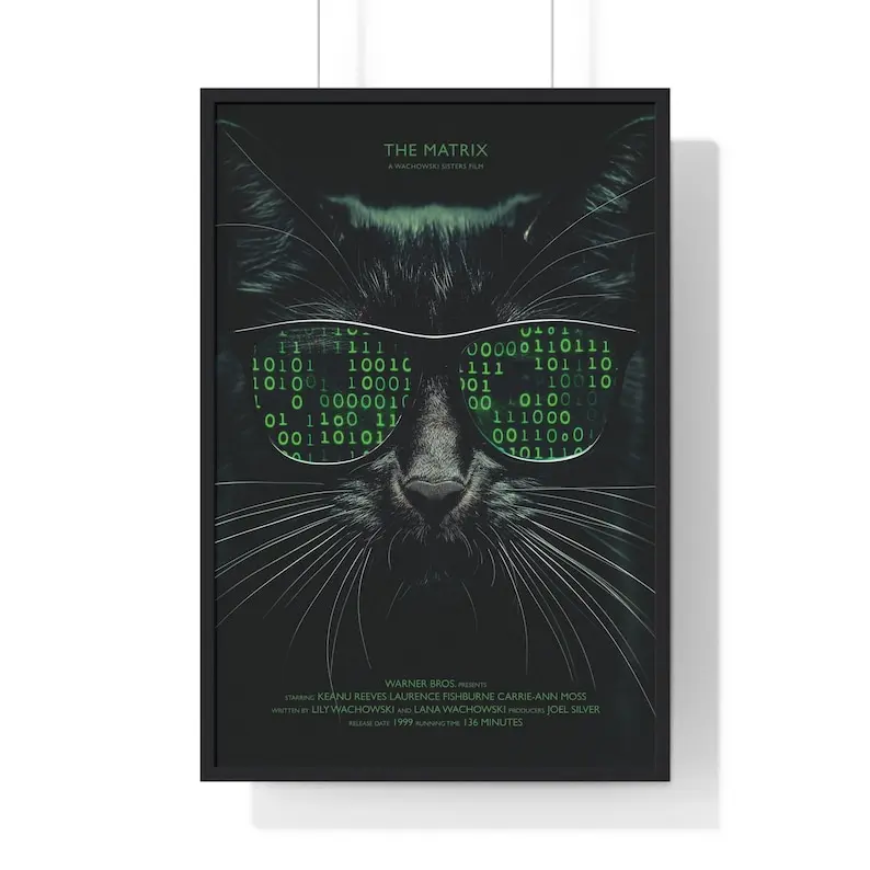 The Matrix Movie Poster, Printable Wall Art, Art Print  , Minimalist Movie Print, Vintage Poster