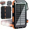 10000mAh Solar Charger Power Bank -Portable Solar Phone Battery Panel Charger, QC3.0 Dual USB Port Battery Pack Charger Portable For All Cell Phones & Electronic Devices- Long Lasting, Travel Camping, LED Flashlight, Best Gift Smartphone  Orange