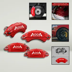 AOOA Racing Aluminum Custom-fit Covers for Front and Rear Calipers - Set of 4 Automotive Accessories