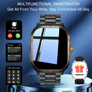 Smartwatch with Led Light - Wireless Call, Message Notification & Reminder, Pedometer, Multiple Sports Modes for Daily Fitness, Weather Forecast, Wireless Connection, Unisex, Great Gift Option