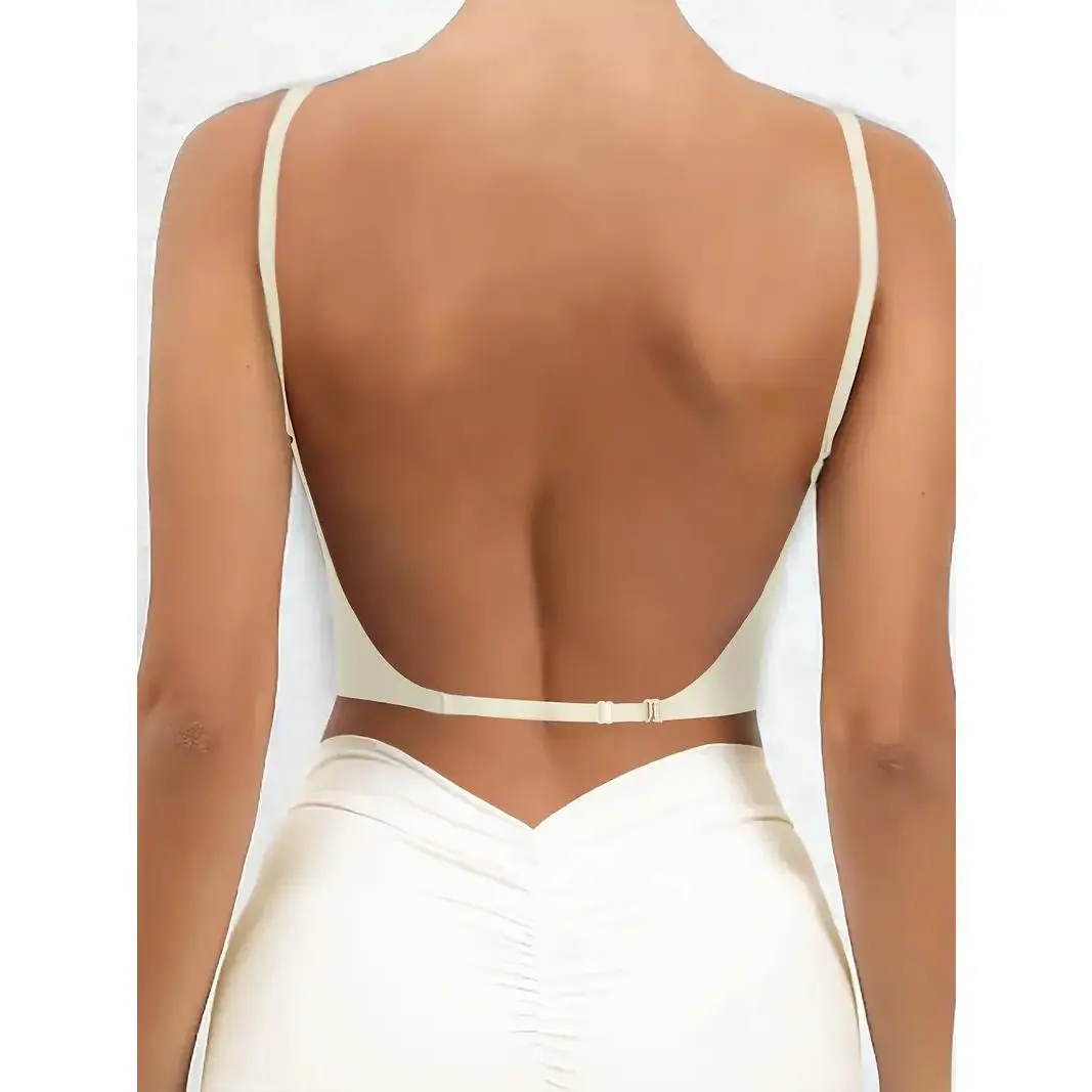 bra for spaghetti strap backless dress Buy Low Back Bras for Woman Strap Convertible Bra for Backless Dress, Deep V Invisible Spaghetti Strap Wire-Free Bra, White, 32B at Amazon.in