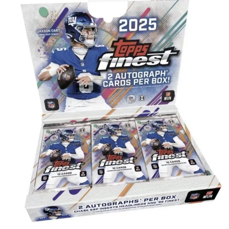 2025 TOPPS FINEST FOOTBALL HOBBY PACK (2 AUTOS PER BOX)