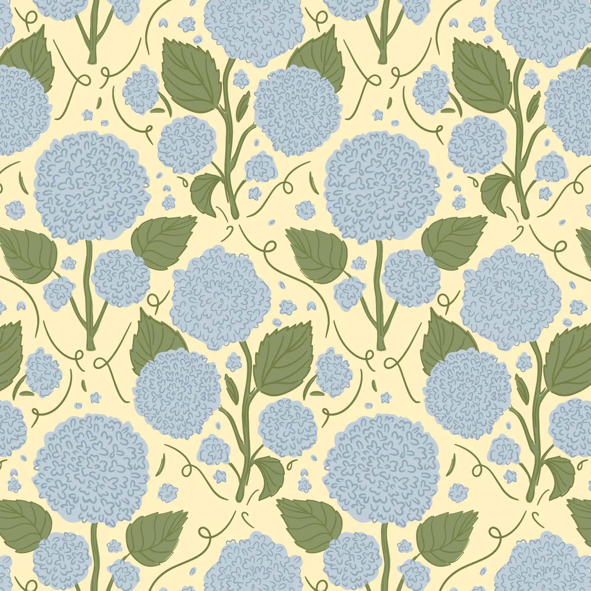 Grandmillennial Hydrangea - Yellow
