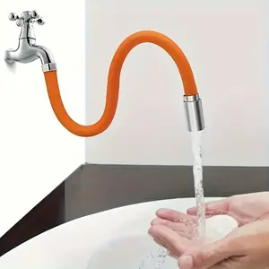 360° Rotatable Adjustable Faucet Water Extender, Bendable Shapeable Anti-Splash Faucet Extension Pipe, Universal for Bathroom Kitchen Sink