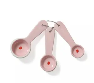 Target Bullseye's Valentine's 2026 Ceramic Cheery Measuring Sppons 3 Pc (NEW)