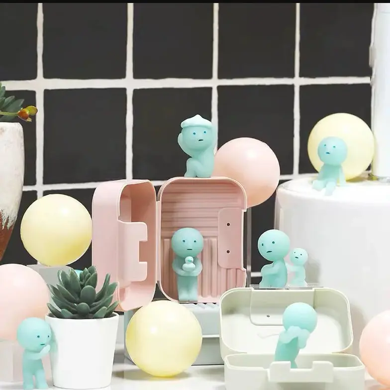 Smiski Bath Room Series Blind Box Mini Figure – Glow in the Dark Kawaii Collectible for Phone, Laptop & Desk Decor, Mystery Surprise Gift