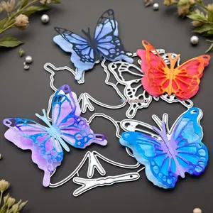 Exquisite Butterfly Metal Cutting Die - Durable Paper Cutting Stencil Compatible with Die-Cut Machines | Perfect for Christmas/Thanksgiving/Wedding/Birthday/Valentine’s Day DIY Crafts | Great Gift for Card Makers & Scrapbookers