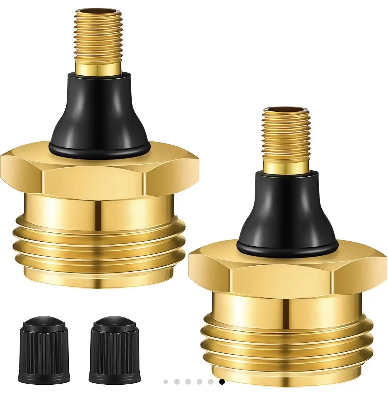 2-Pack Leadfree Brass Short Thick Sealing RV Blow Out Plugs - Winter-Proof Tap Faucet Attachment for Camper, Boat Pipes Winter Protection, Travel Trailer, Drip Irrigation Systems
