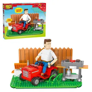 Brickcraft King of the Hill Hank Hill's Backyard Building Set, 586-Piece Collectible Model Kit for Adults & Teens 14+