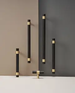 HUDSON KNURLED BLACK BRASS PULL