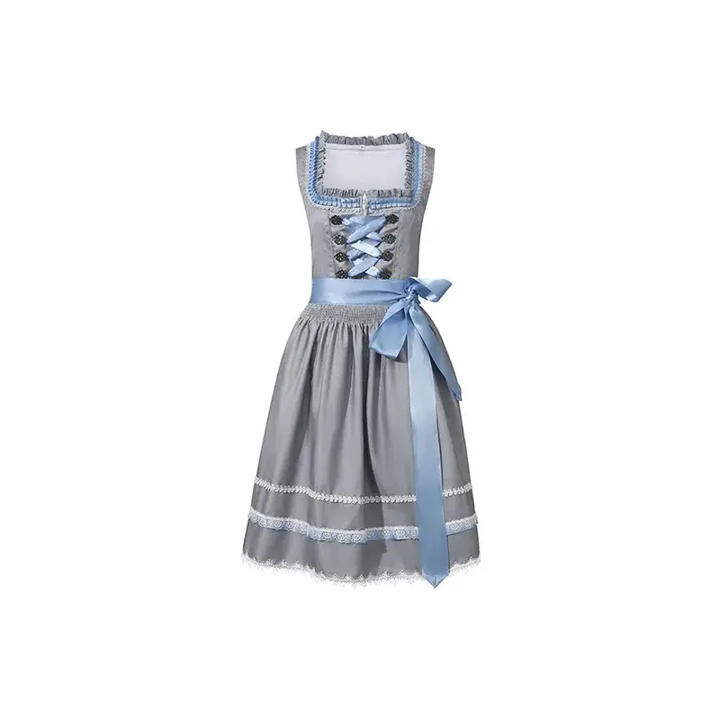 Women's German Dirndl Dress Costumes 2 Pieces for Oktoberfest Carnival Traditional Costume Beer Suit Festive Suit