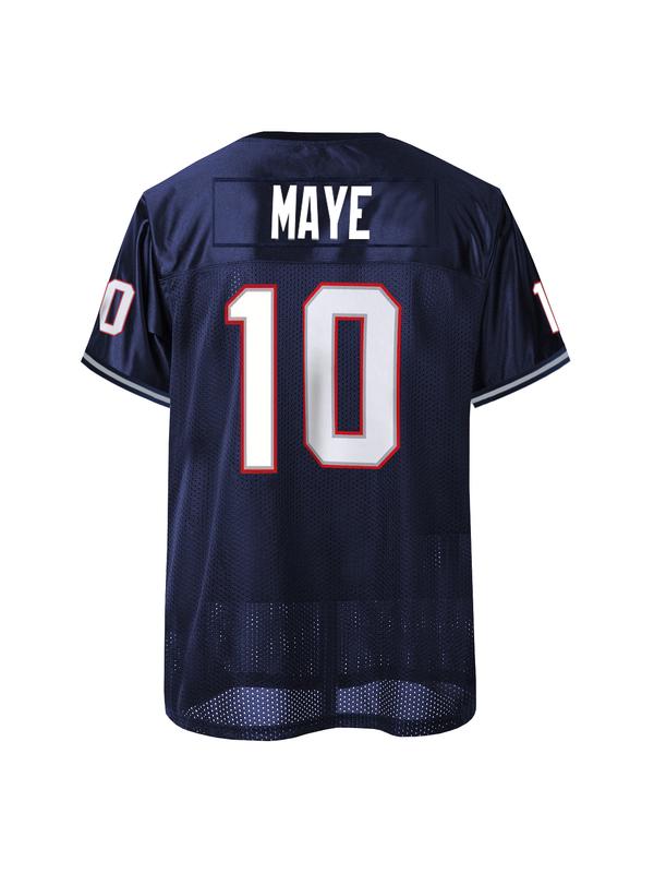 Men's American Football Jersey-Breathable & Embroidered, Patriots #10 #12 Rugby Jersey,V-Neck, Short Sleeve, Loose Fit for Casual, Streetwear &Sports Activities, Jersey Shirts, Jersey Top