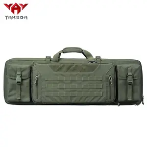 Yakeda KF-105B Tactical Gun Bag Olive Green with MOLLE Straps & Side Pockets for Enhanced Utility and Versatile Storage - Gear