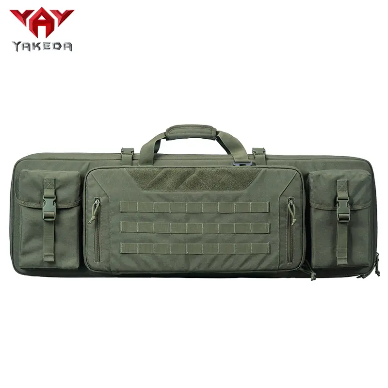 YAKEDA KF-105B Tactical Gun Bag, Solid Olive Green Utility Case for Hunting & Tactical Equipment with MOLLE Straps for Enhanced Utility and Versatile Storage, Outdoor, For Tactical Enthusiasts