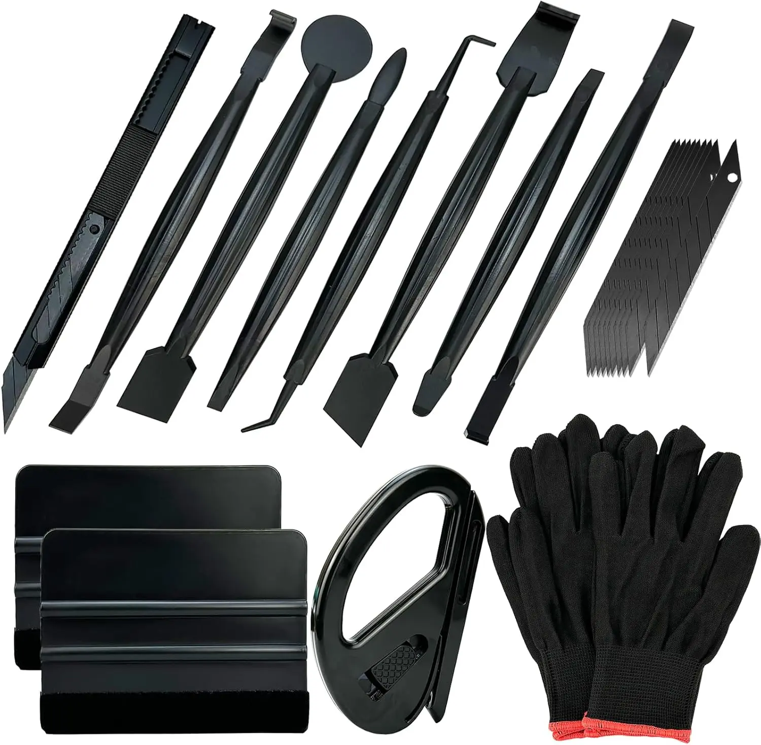 Vinyl Wrap Tools Kit for Car Window Tint & Paint Protection – Squeegee, Film Knife, Gloves