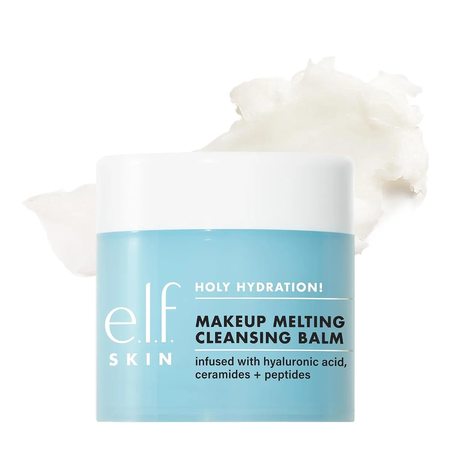 e.l.f. SKIN Holy Hydration! Makeup Melting Cleansing Balm, Face Cleanser & Makeup Remover, Infused with Hyaluronic Acid to Hydrate Skin