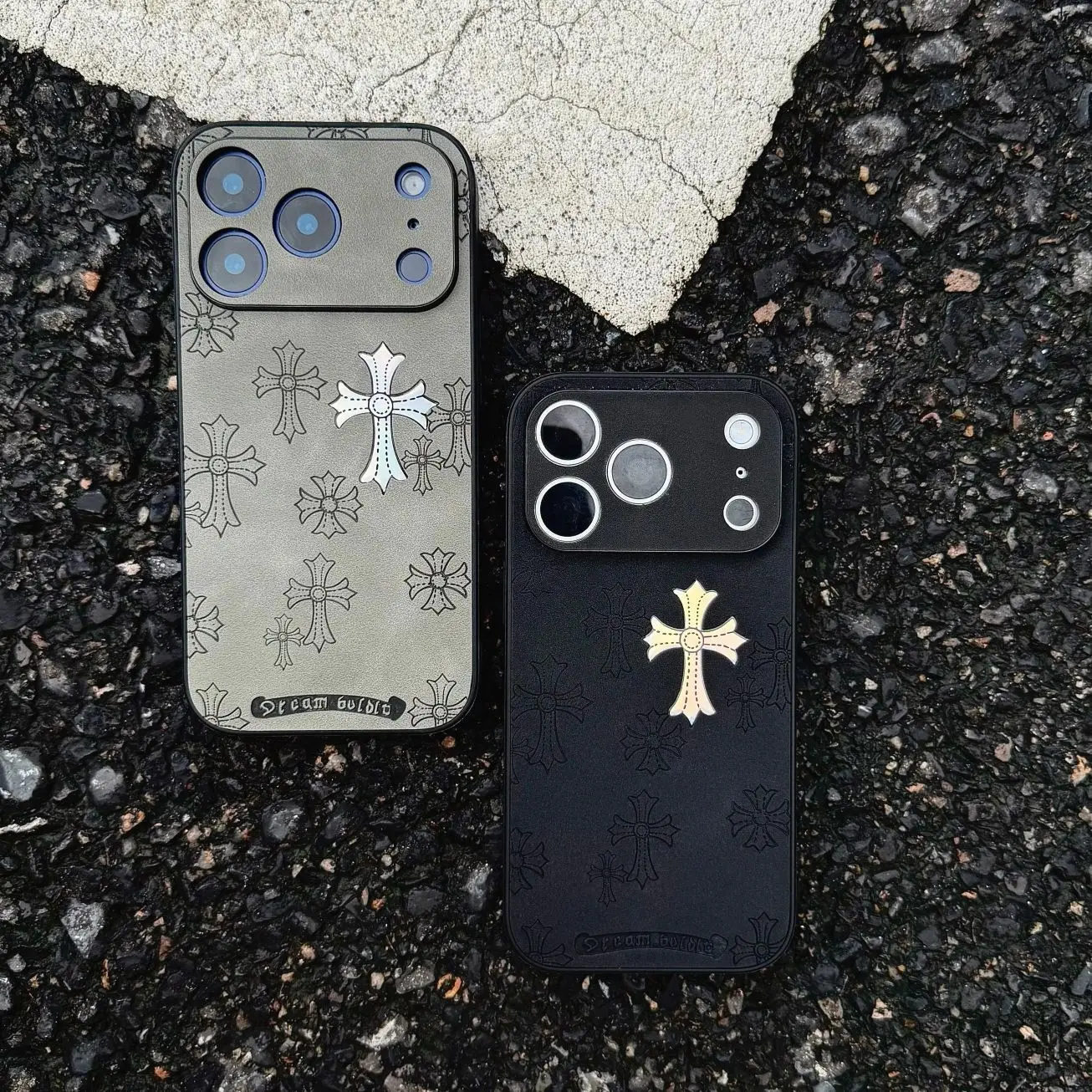 Gradient-colored cross-stitch leather shockproof phocase,suitable for iPhone17 16 15 14 13 12 and 11 ProMax, is ahigh-end