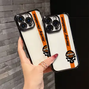 Harley-Davidson Phone Case Suitable for iPhone 17 16e 16 15 14 13 12 11 Mini Pro Max Air X XR XSMAX 8 7 Plus Anti Fall Protective Transparent Soft Back Cover Accessories