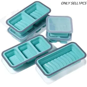 Foldable Silicone Food Storage Box with Lid, Sealed Leak-Proof Lunch Container, Space-Saving Baking Mold, Essential for Picnic Camping, Airtight Food Storage