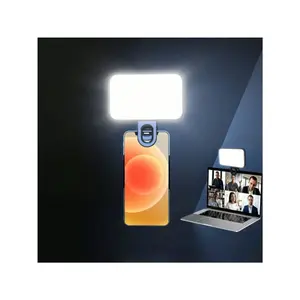Portable Mini Selfie LED Light - 1 Pc Clip-On Fill Light with 3 Lighting Modes, Rechargeable Battery-Powered for Makeup, Live Stream, Tech Accessories, Mobile, Smartphone, Cellphone, Phone, Camera,summervibes