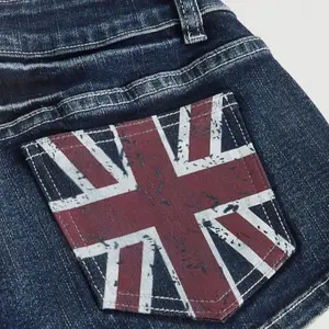American retro spice girl style ultra-short jeans  pattern decoration new personality street fashion in summer trend - travel sunglasses for summer