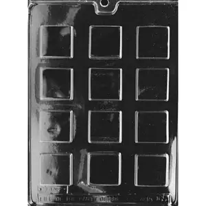 Plastic Square Mint Chocolate Candy Mold - Kitchen Bakeware Crafting Tool with Easy Molding, Inexpensive Design for Different Occasions