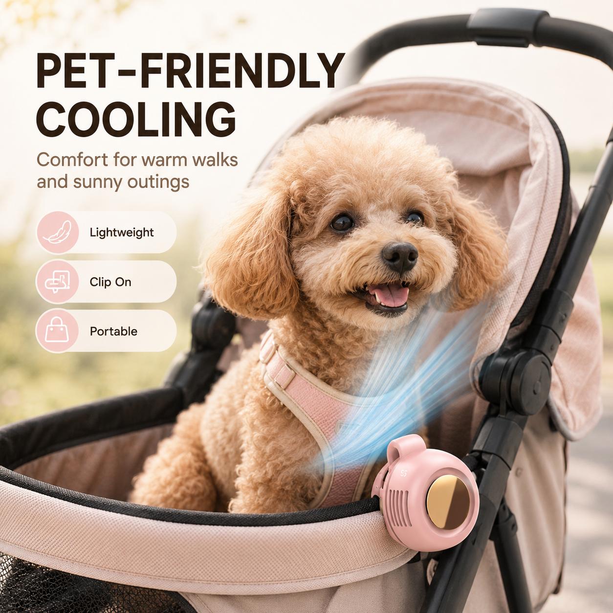 Mini Bladeless Portable Fan, Rechargeable 3-Speed Waist Clip Fan with Quiet Turbo Airflow, Handheld Personal Fan & Phone Cooling Fan for Travel, Outdoor, Camping, Work & Gifts for Dad