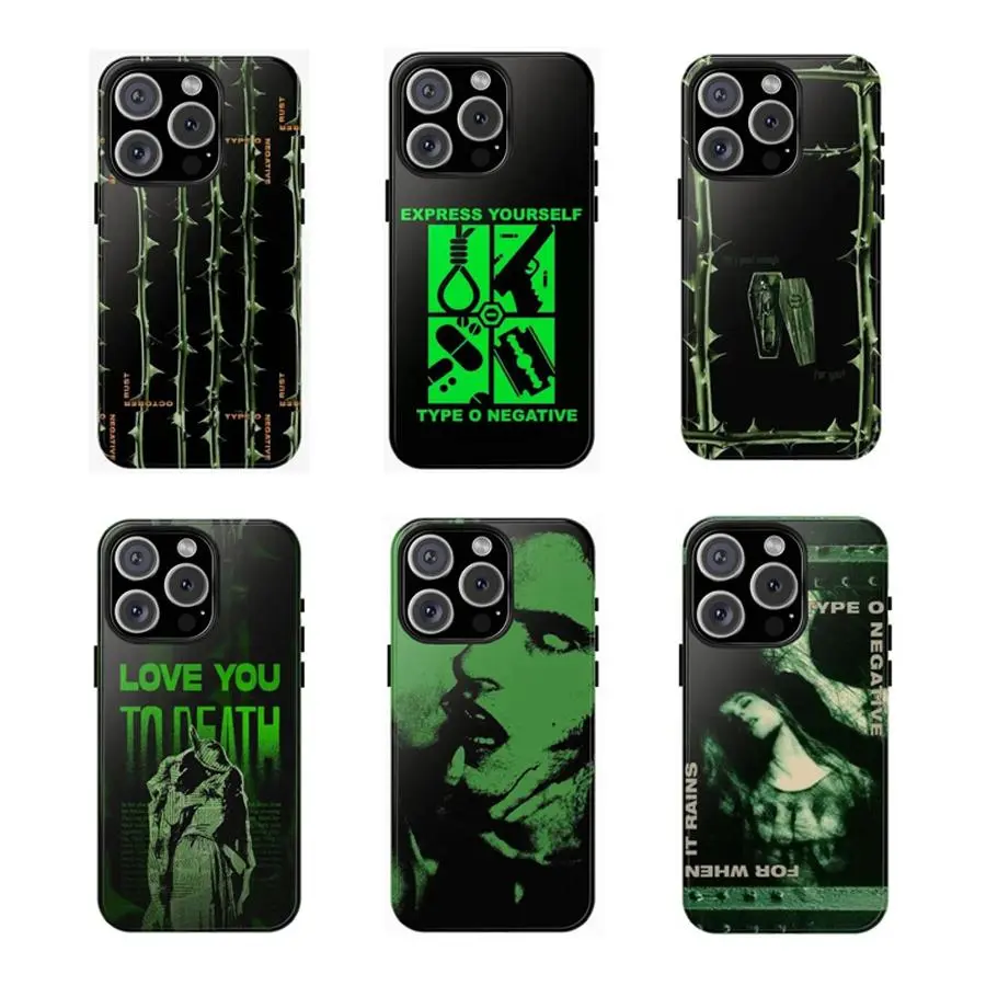 Y-TType 0 Negativee Green Phone Case | Gothic Metal Aesthetic,Having good protective properties,for iPhone 16 15 14 13 12 11 17Pro Max,for Samsung S25 S24 S23 S22 Ultra,Protective Cover,give her/him a gift for Christmas and Thanksgiving