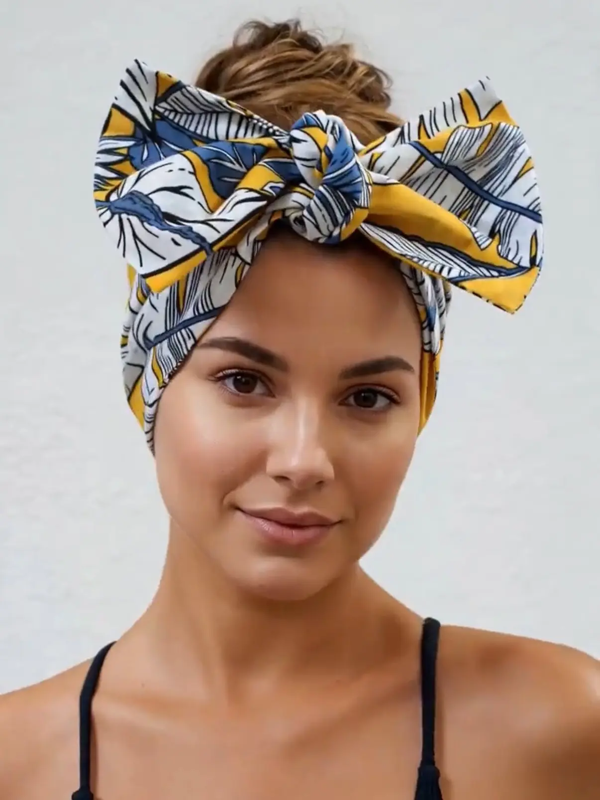 Extra Wide and Long Wired Cotton Print Headband, Hair Scarf, Hair Accessories for Women & Girls, Girlfriend Gifts, Hairstyles Ideas, Non-slip Wide Hair Band, Bandana, Knotted Headband, Workout Headband, Handmade, Vintage, JuneStudioDesign