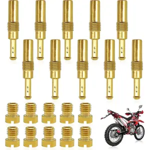 20PCS Carburetor Main Jet Slow Pilot Jet Kit 10pcs Main Jets 10pcs Slow Pilot Brass Car Accessories for Motorcycle Kart ATV