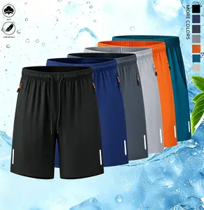 Men’s casual shorts—loose, comfortable, and breathable athletic shorts with reflective stripes on both sides of the legs. Available in multiple colors and suitable for all seasons; ideal for outdoor sports and fitness activities.