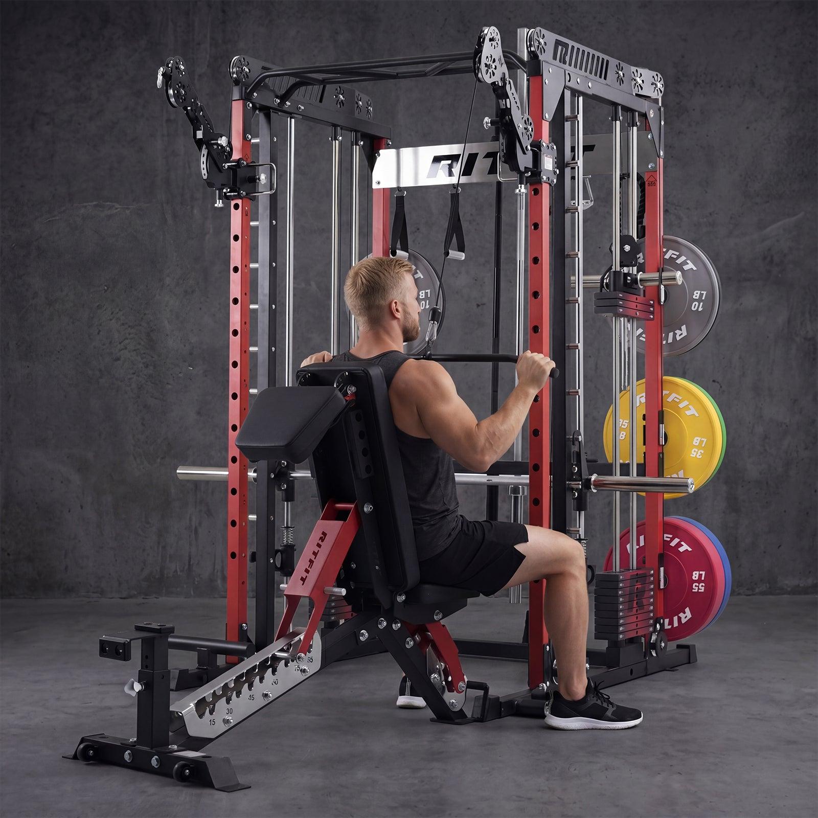 RitFit TAM1 Tornado Articulated Arm Attachment (Q235 Steel, Exclusively for M1 PRO) - 360° Adjustable Strength Training Lever Arms, 320lbs Capacity, Rock-Solid Stability, Smooth Quieter Cable Feel, for Flys, Presses, 8-Bearing Large-Roller System, 9 Horiz
