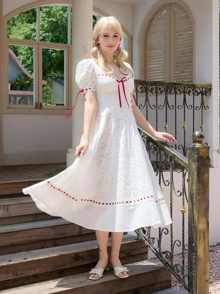 Angel Sweetheart Corset Dress - White Max Dress Casual Summer Womenswear  summer outfits graduation Vacation Bow elegant grad Party Wedding Ladies  Clothes - TikTok Shop