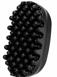 Black Rubber Curling Hair Brush - Premium Twist Styling Tool for Afro, 4C Curly/Coiled Hair, Quick & Easy Application