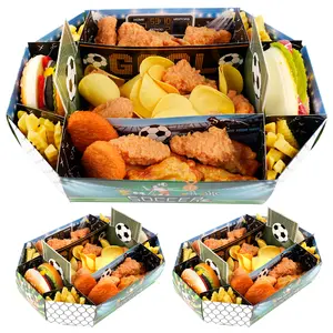 【3-Piece Set】 Soccer Stadium Snack Tray Kit - 2026 Watch Party, Game Day & Birthday Party Food Set | Soccer Field Party Supplies, Decorations & Favors Home Bowl