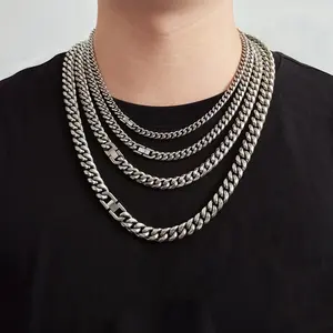 Titanium Steel Cuban Link Chain & Bracelet | Hip Hop Jewelry for Men, No Fade, Waterproof, Unique & Stylish Design