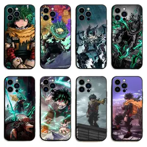 Hot Anime My Hero Academia D-Deku Phone Cases For iPhone 17 Promax Pro Air 16 Plus 15 14 13 12 11 Black Soft TPU Shockproof Protective Cover Perfect Christmas Halloween Birthday Gift