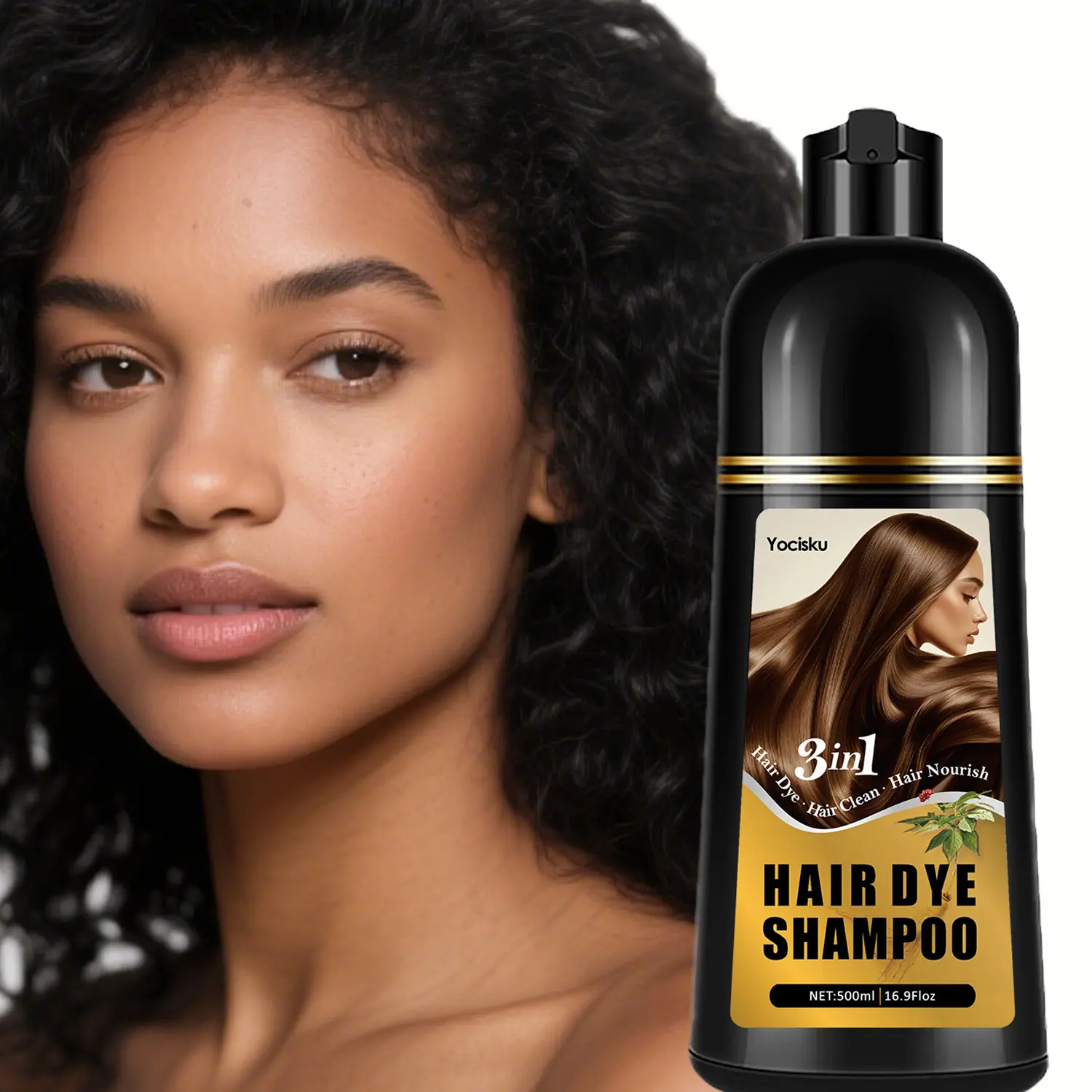 Black Hair Dye Shampoo 3 in 1 Hair Color Shampoo for Women & Men for Gray Hair Coverage for Instant Herbal Natural Champu Para Canas Mujer Haircare hair dye shampoo Ash Brown Ash Blonde Highlights