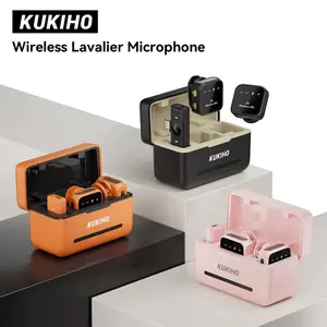 KUKIHO Wireless Lavalier Microphone for iPhone iPad Android With Charging Case Audio Smartphone Audio Smartphone