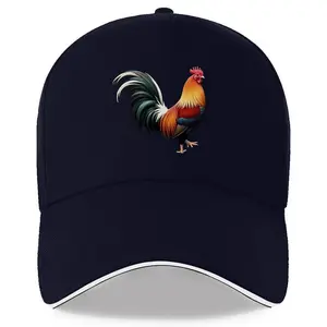 One Piece of a Baseball Cap Featuring a Gradient-Colored Rooster Design, Ideal for Workouts And Outdoor Activities.