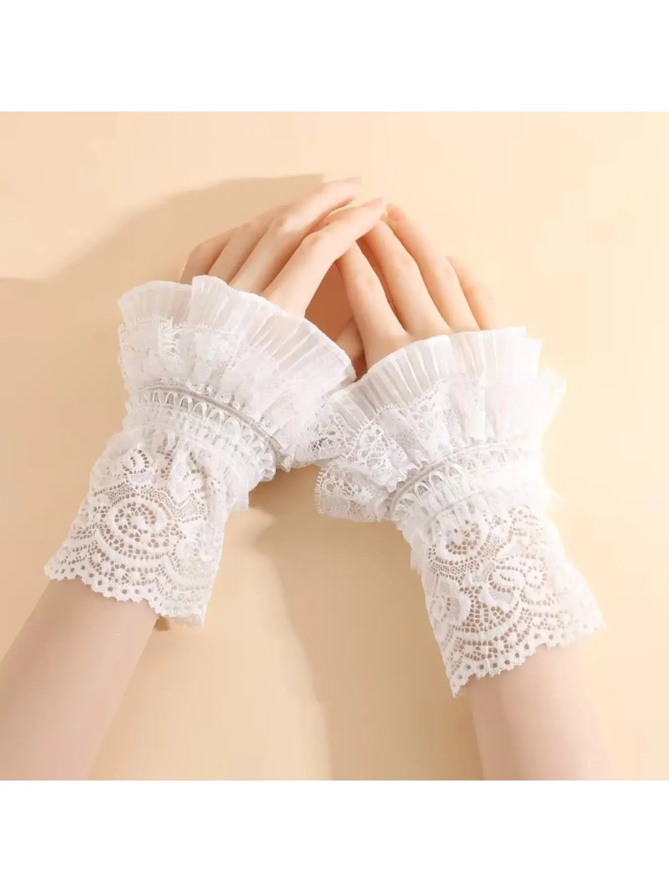 Bell sleeves fake sleeves fake cuffs wrist covers nail photography props fairy sleeve covers decorative gloves cute women Hand Cover