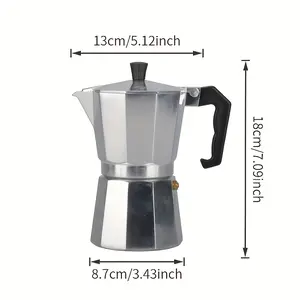Manual Espresso Maker - No electricity required, boiler-style brewing design, sturdy aluminum construction, portable for home/travel use, crafts authentic espresso and cappuccino, compact retro style, essential for home baristas